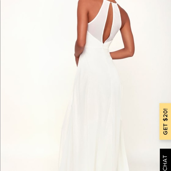 NIGHT OF ROMANCE WHITE SLEEVELESS MAXI DRESS - Picture 2 of 7